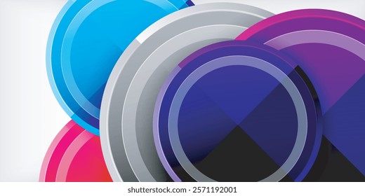 Geometric design abstract background - circles