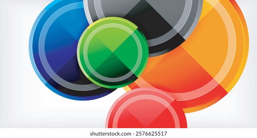 Geometric design abstract background - circles
