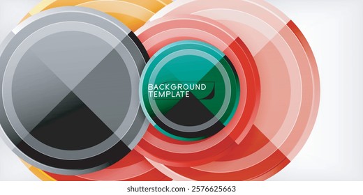 Geometric design abstract background - circles