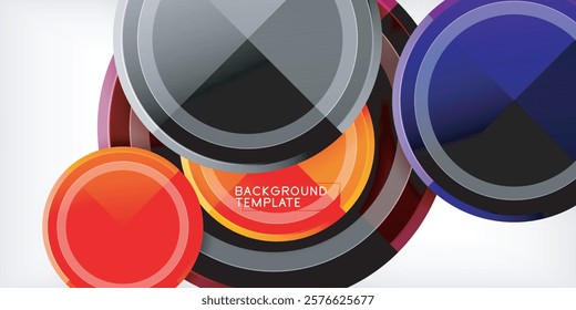Geometric design abstract background - circles