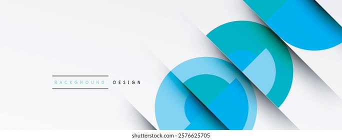 Geometric design abstract background - circles squares