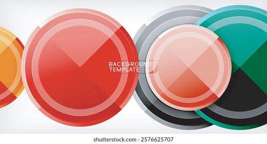 Geometric design abstract background - circles