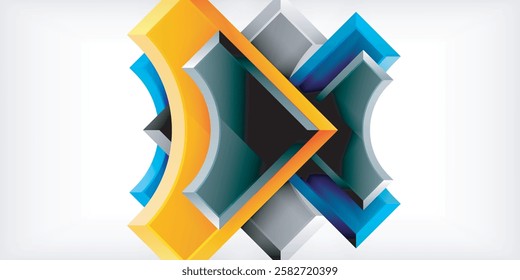 Geometric design abstract background - circles and triangles