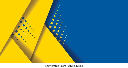 Geometric design abstract background in colors of Ukrainian flag
