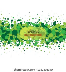 Geometric design abstract  background of green confetti with shadow