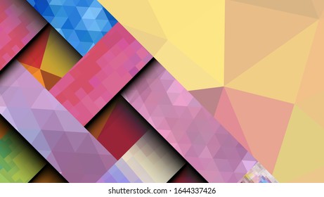 Geometric design, abstract background modern futuristic graphic. Background with stripes, vector abstract background texture design, Mosaic texture, bright poster, banner  background Vector