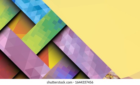 Geometric design, abstract background modern futuristic graphic. Background with stripes, vector abstract background texture design, Mosaic texture, bright poster, banner  background Vector