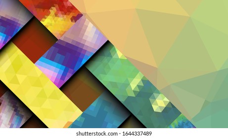 Geometric design, abstract background modern futuristic graphic. Background with stripes, vector abstract background texture design, Mosaic texture, bright poster, banner  background Vector