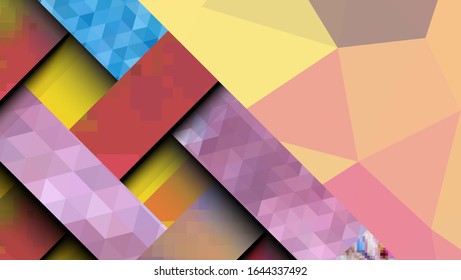 Geometric design, abstract background modern futuristic graphic. Background with stripes, vector abstract background texture design, Mosaic texture, bright poster, banner  background Vector