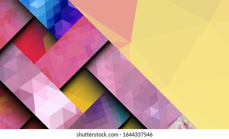 Diseño geométrico, fondo abstracto moderno gráfico futurista. Fondo con rayas, diseño de textura de fondo abstracto vectorial, textura mosaica, póster brillante, fondo de banner Vector