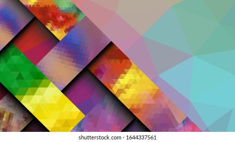 Geometric design, abstract background modern futuristic graphic. Background with stripes, vector abstract background texture design, Mosaic texture, bright poster, banner  background Vector