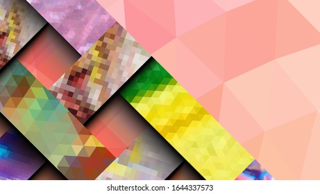 Geometric design, abstract background modern futuristic graphic. Background with stripes, vector abstract background texture design, Mosaic texture, bright poster, banner  background Vector