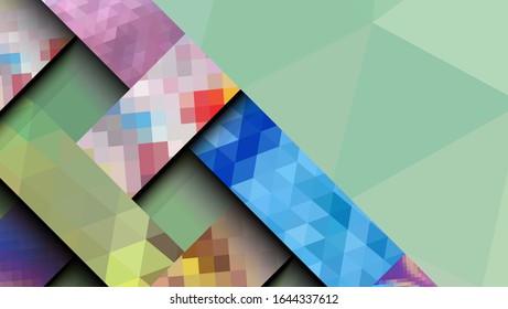 Geometric design, abstract background modern futuristic graphic. Background with stripes, vector abstract background texture design, Mosaic texture, bright poster, banner  background Vector
