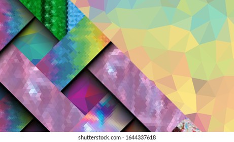 Geometric design, abstract background modern futuristic graphic. Background with stripes, vector abstract background texture design, Mosaic texture, bright poster, banner  background Vector