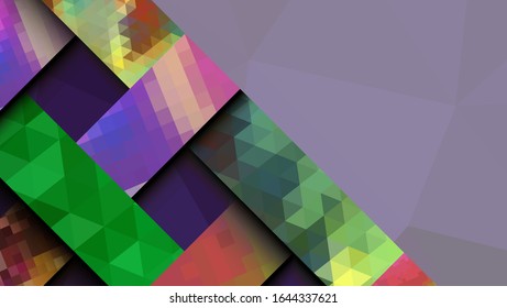 Diseño geométrico, fondo abstracto moderno gráfico futurista. Fondo con rayas, diseño de textura de fondo abstracto vectorial, textura mosaica, póster brillante, fondo de banner Vector