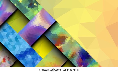 Geometric design, abstract background modern futuristic graphic. Background with stripes, vector abstract background texture design, Mosaic texture, bright poster, banner  background Vector