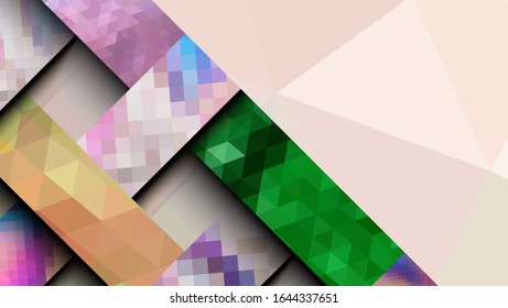 Geometric design, abstract background modern futuristic graphic. Background with stripes, vector abstract background texture design, Mosaic texture, bright poster, banner  background Vector
