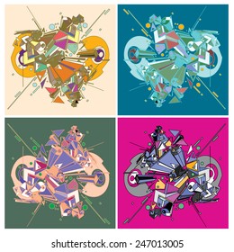 Geometric design abstract background for poster