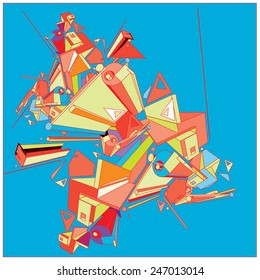 Geometric design abstract background for poster