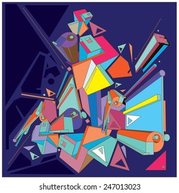 Geometric design abstract background for poster