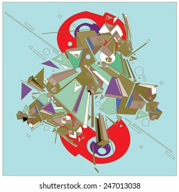 Geometric design abstract background for poster