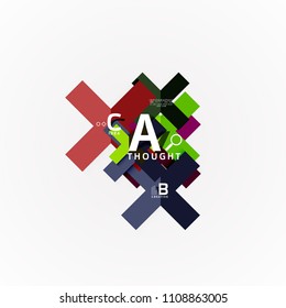 Infografía de opciones abstractas de diseño geométrico. Ilustración artística vectorial para presentación, fondo de pantalla de aplicación, cartel o afiche