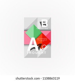 Geometric design abstract option infographics. Vector artistic illustration for presentation, app wallpaper, banner or poster