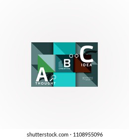 Geometric design abstract option infographics. Vector artistic illustration for presentation, app wallpaper, banner or poster