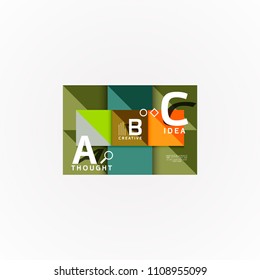 Infografía de opciones abstractas de diseño geométrico. Ilustración artística vectorial para presentación, fondo de pantalla de aplicación, cartel o afiche