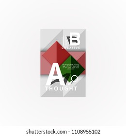 Geometric design abstract option infographics. Vector artistic illustration for presentation, app wallpaper, banner or poster