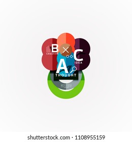 Geometric design abstract option infographics. Vector artistic illustration for presentation, app wallpaper, banner or poster