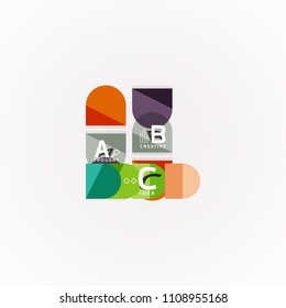 Geometric design abstract option infographics. Vector artistic illustration for presentation, app wallpaper, banner or poster