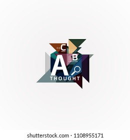 Infografiken zum geometrischen Design in abstrakter Form. Vektorgrafik zur Präsentation, App-Bildschirmhintergrund, Banner oder Poster