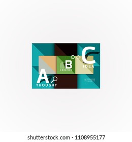 Geometric design abstract option infographics. Vector artistic illustration for presentation, app wallpaper, banner or poster