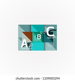 Geometric design abstract option infographics. Vector artistic illustration for presentation, app wallpaper, banner or poster