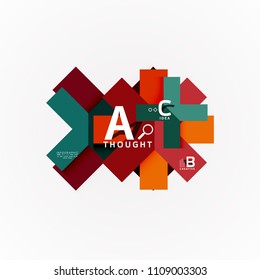 Geometric design abstract option infographics. Vector artistic illustration for presentation, app wallpaper, banner or poster