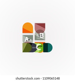 Geometric design abstract option infographics. Vector artistic illustration for presentation, app wallpaper, banner or poster