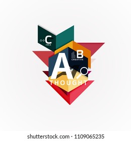 Geometric design abstract option infographics. Vector artistic illustration for presentation, app wallpaper, banner or poster