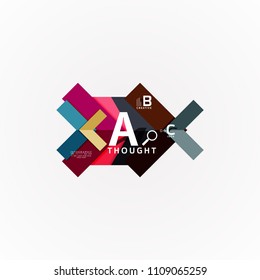 Geometric design abstract option infographics. Vector artistic illustration for presentation, app wallpaper, banner or poster