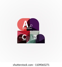 Geometric design abstract option infographics. Vector artistic illustration for presentation, app wallpaper, banner or poster
