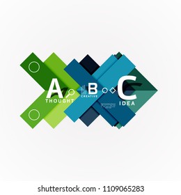 Geometric design abstract option infographics. Vector artistic illustration for presentation, app wallpaper, banner or poster