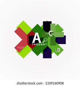 Geometric design abstract option infographics. Vector artistic illustration for presentation, app wallpaper, banner or poster