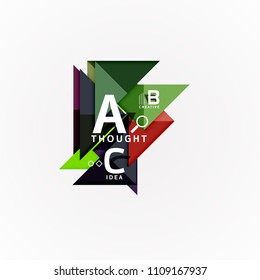 Geometric design abstract option infographics. Vector artistic illustration for presentation, app wallpaper, banner or poster
