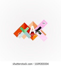 Geometric design abstract option infographics. Vector artistic illustration for presentation, app wallpaper, banner or poster