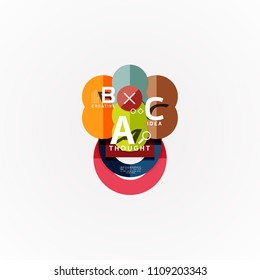 Geometric design abstract option infographics. Vector artistic illustration for presentation, app wallpaper, banner or poster