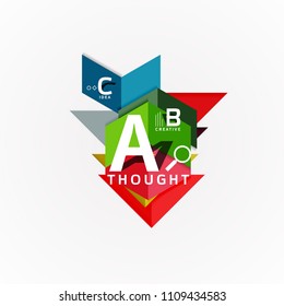 Geometric design abstract option infographics. Vector artistic illustration for presentation, app wallpaper, banner or poster