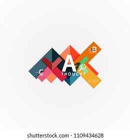 Geometric design abstract option infographics. Vector artistic illustration for presentation, app wallpaper, banner or poster