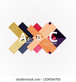 Infografía de opciones abstractas de diseño geométrico. Ilustración artística vectorial para presentación, fondo de pantalla de aplicación, cartel o afiche