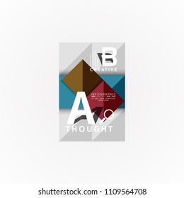Geometric design abstract option infographics. Vector artistic illustration for presentation, app wallpaper, banner or poster