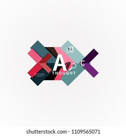 Geometric design abstract option infographics. Vector artistic illustration for presentation, app wallpaper, banner or poster